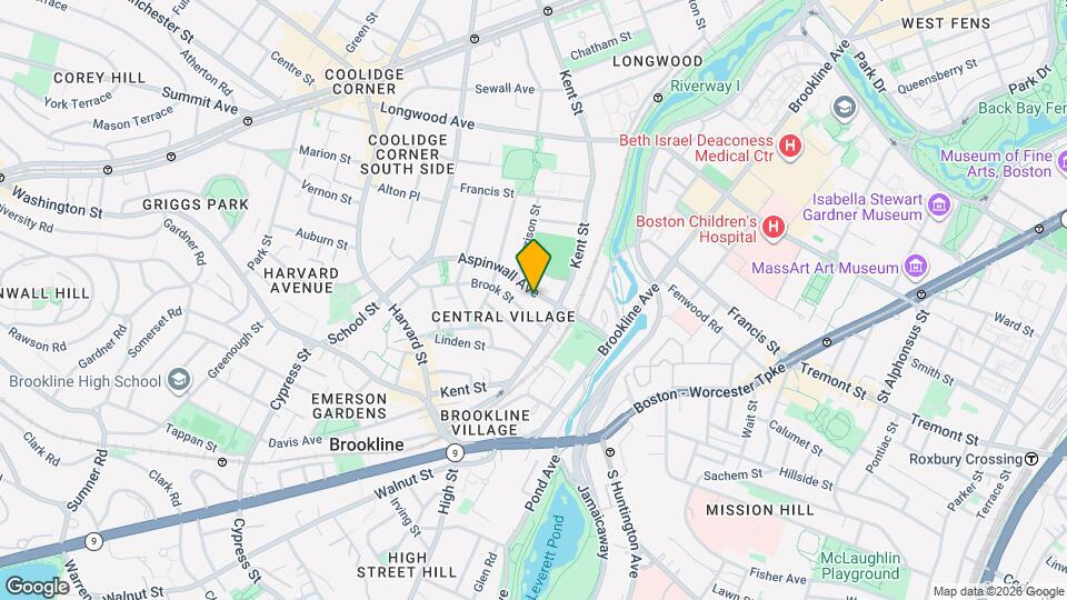 209 Aspinwall Ave, Unit 1 Map and Location Details