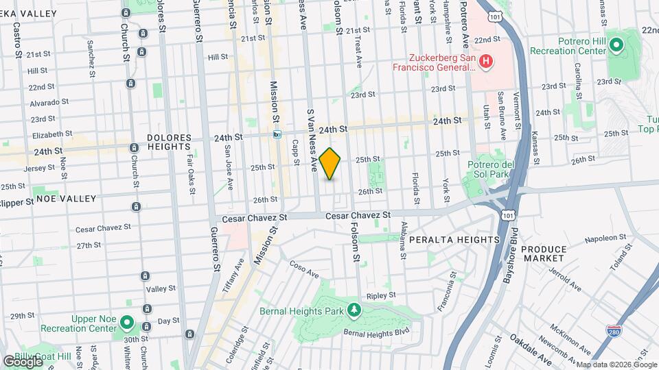 1178 Shotwell St Map and Location Details