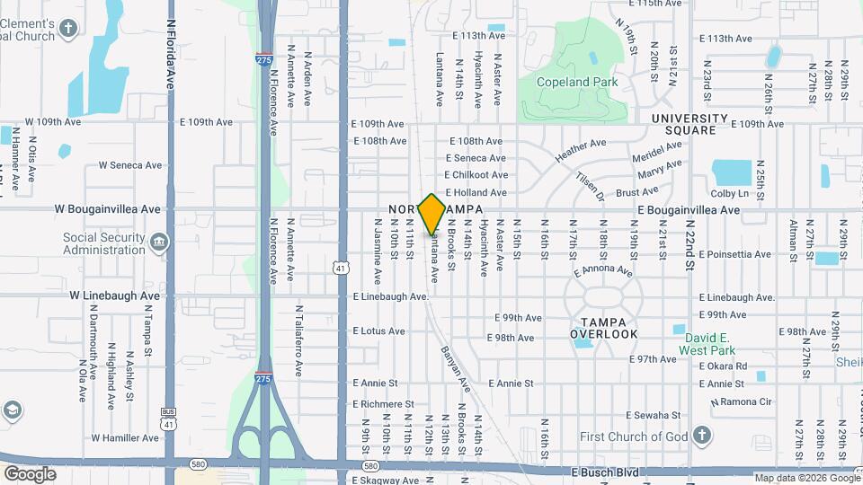 10106 N Lantana Ave Map and Location Details