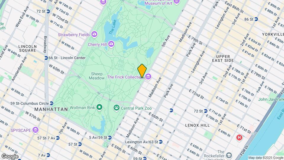 East 70th Street Mapa y Detalles de la Ubicación