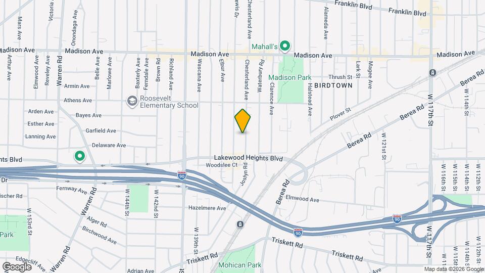 2186 Chesterland Ave Map and Location Details