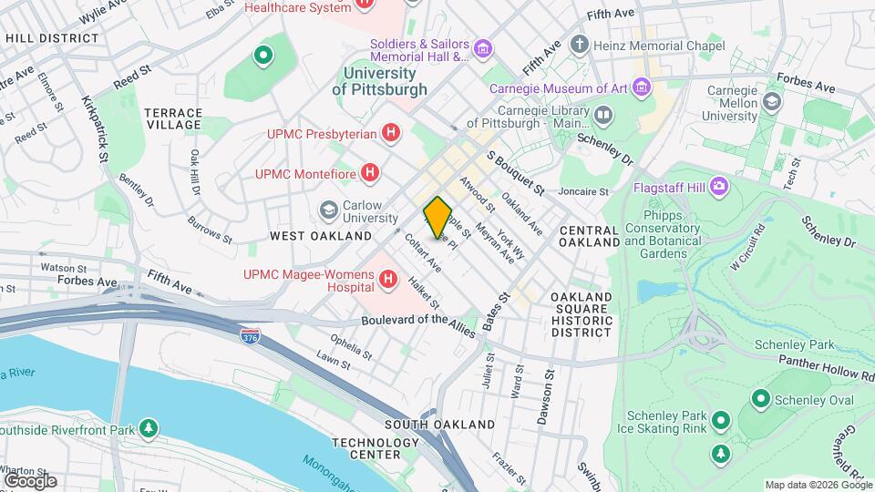 Oakland Crossings Mapa y Detalles de la Ubicación