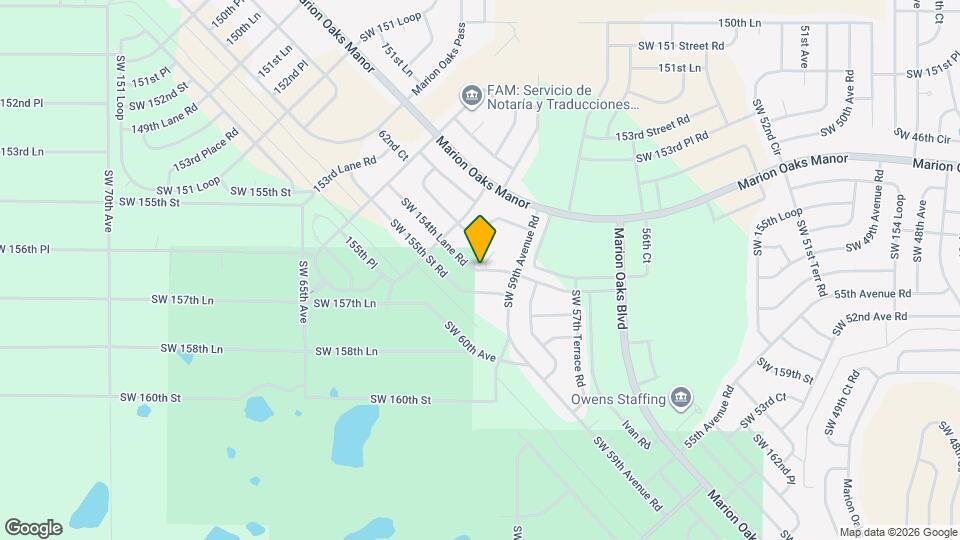 5978 SW 154th Lane Rd Map and Location Details