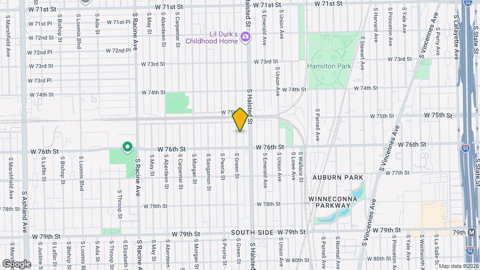 7525 S Green St, Unit 1 Map and Location Details