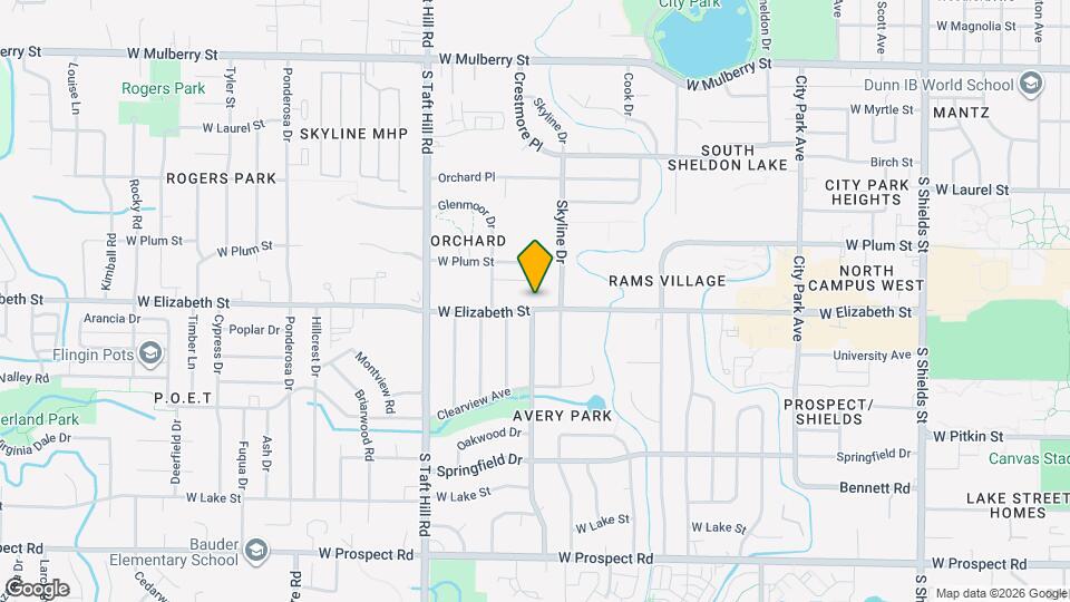 1912 W Elizabeth St Map and Location Details