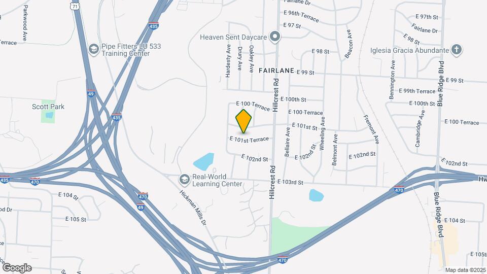 5616 E 101st Terrace Map and Location Details