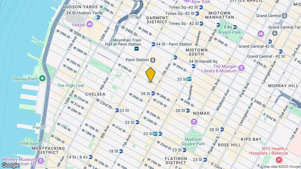 212 W 29th St, Unit 2A Mapa y Detalles de la Ubicación