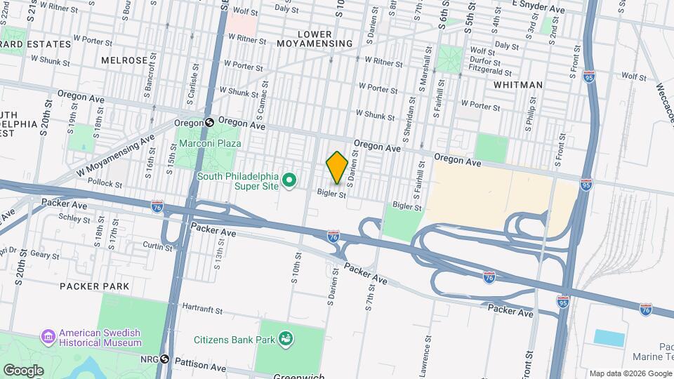 2838 S Mildred St Map and Location Details