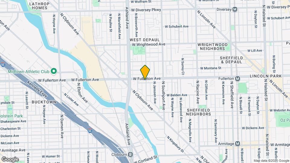 1501 W Fullerton Ave Map and Location Details