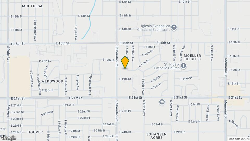 1596 S 67th E Ave Map and Location Details