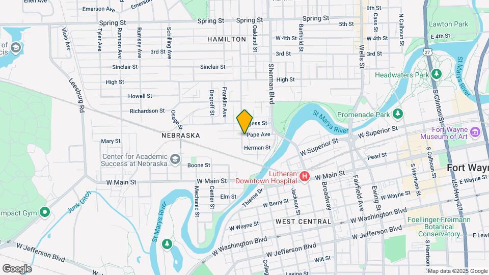 830 Saint Marys Ave Map and Location Details