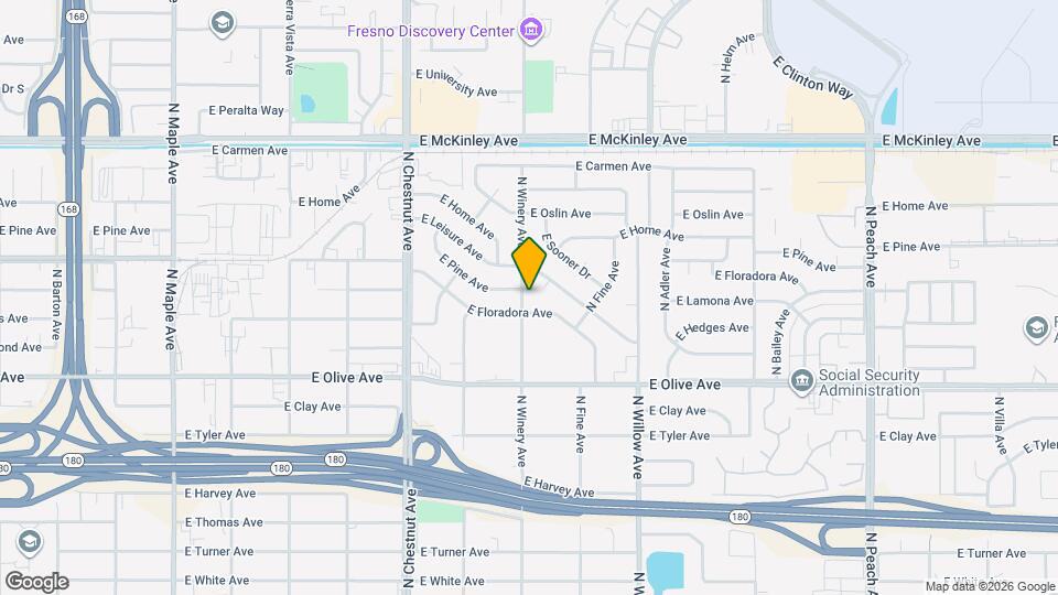 1330 N Winery Ave Map and Location Details