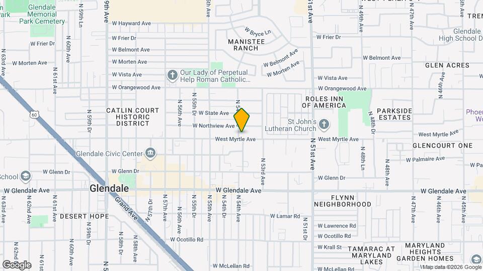 7211 N 54th Ave Map and Location Details