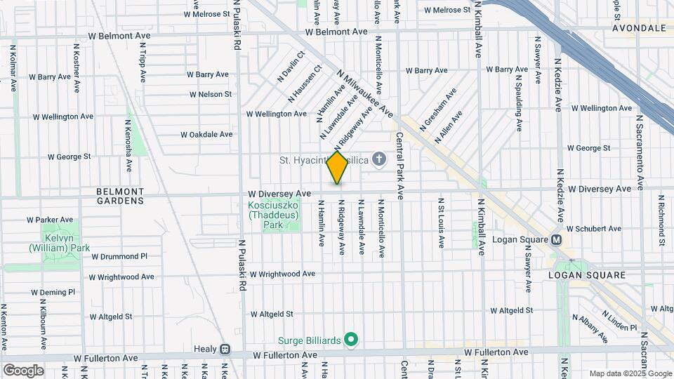 3736 W Diversey Ave Map and Location Details