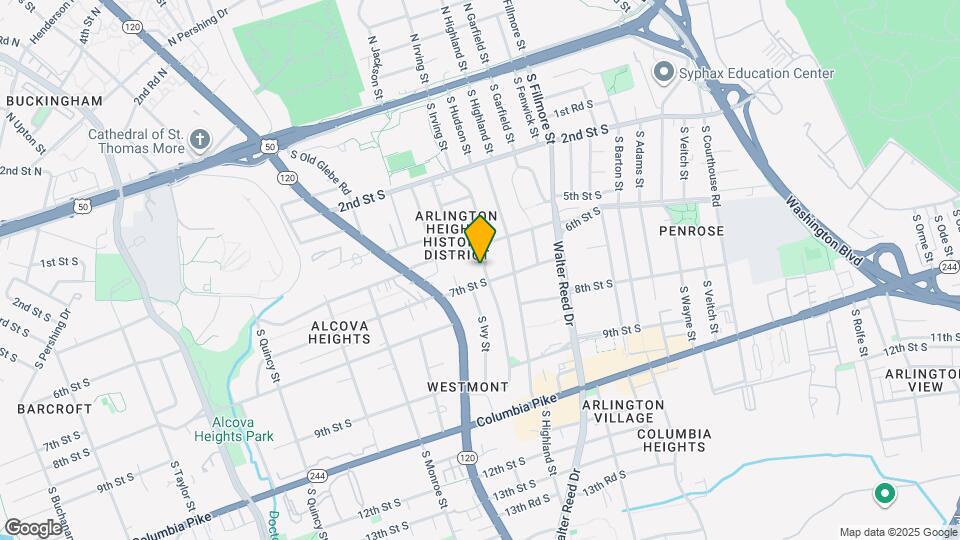 626 S Irving St Map and Location Details