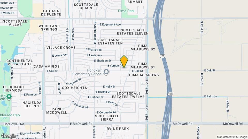 8610 E Oak St Map and Location Details