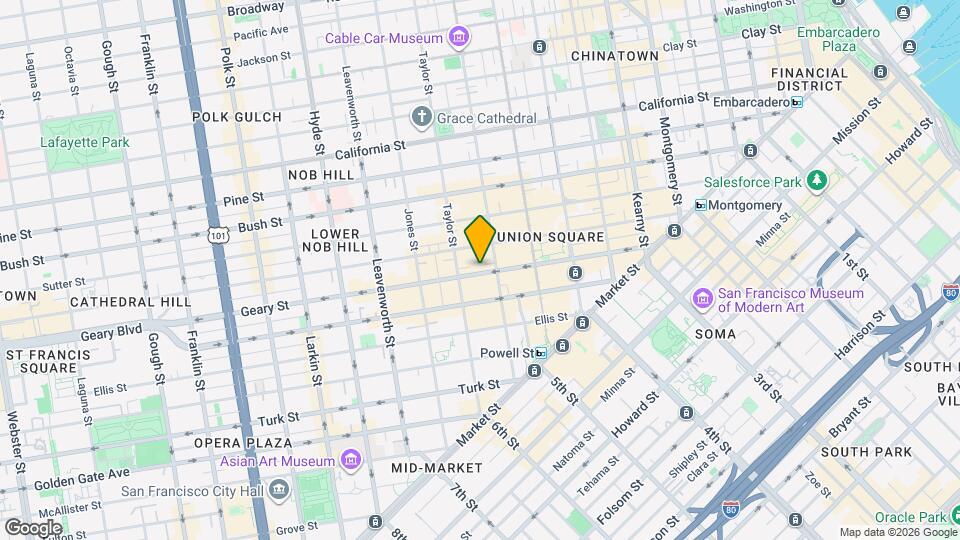 436-440 Geary St Map and Location Details