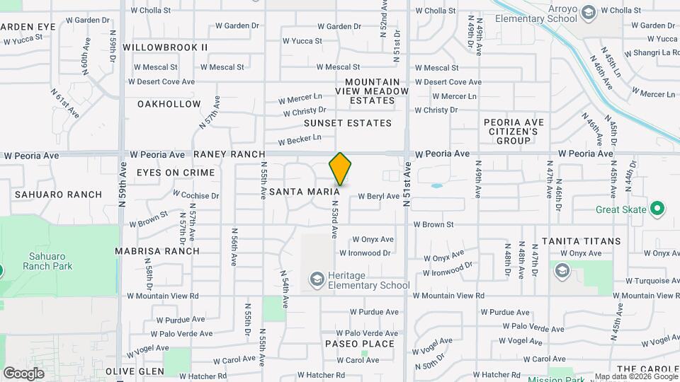 10251 N 53rd Ave Map and Location Details