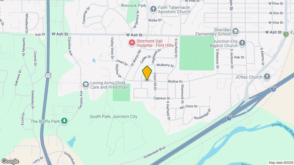 1011 Skyline Dr Map and Location Details