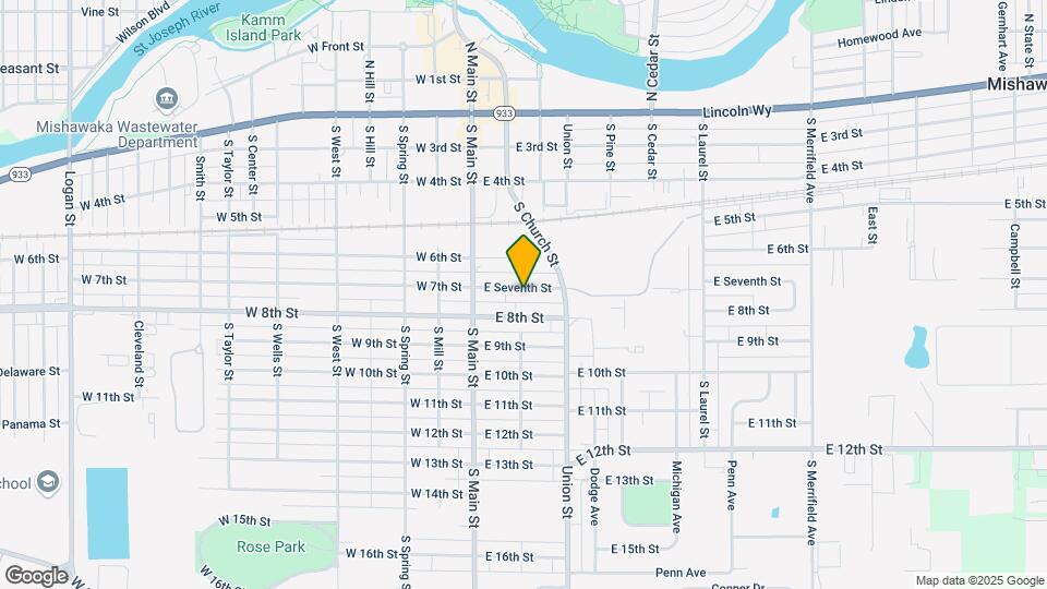 215 E Seventh St Map and Location Details
