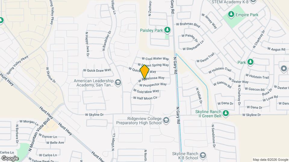 1897 W Appaloosa Way Map and Location Details