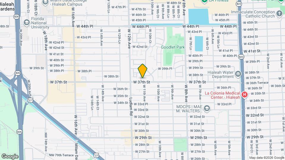 1095 W 37th St Map and Location Details