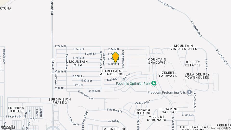 11607 E 25th Pl Map and Location Details