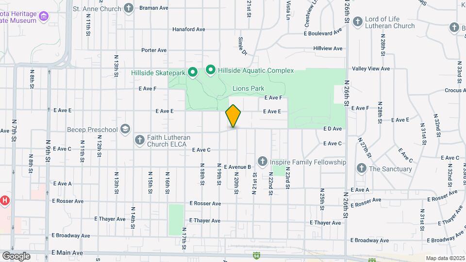 730 N 20th St Map and Location Details