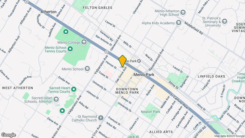 670 Oak Grove Ave Mapa y Detalles de la Ubicación