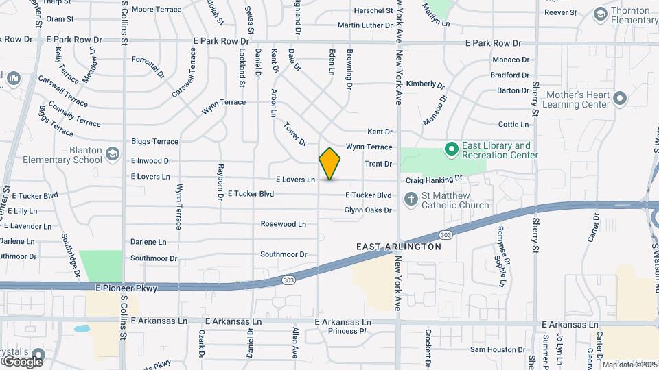 1704 E Lovers Ln Map and Location Details