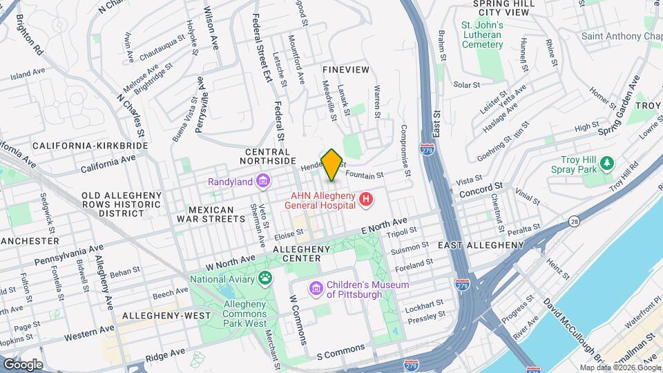 1415 Sandusky St Map and Location Details