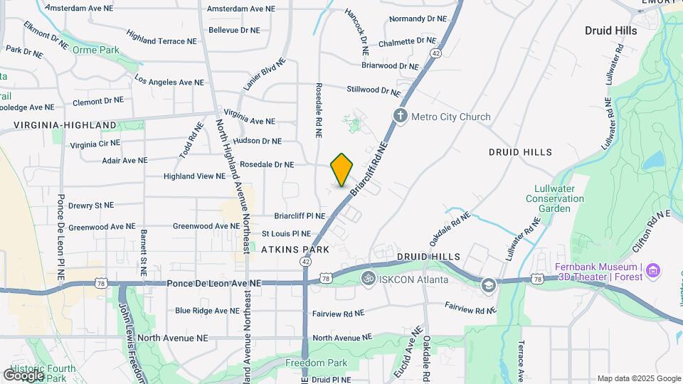 866 Briarcliff Rd NE Map and Location Details
