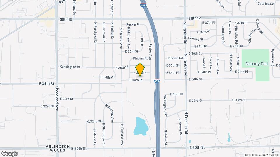 7614 E 34th St Map and Location Details