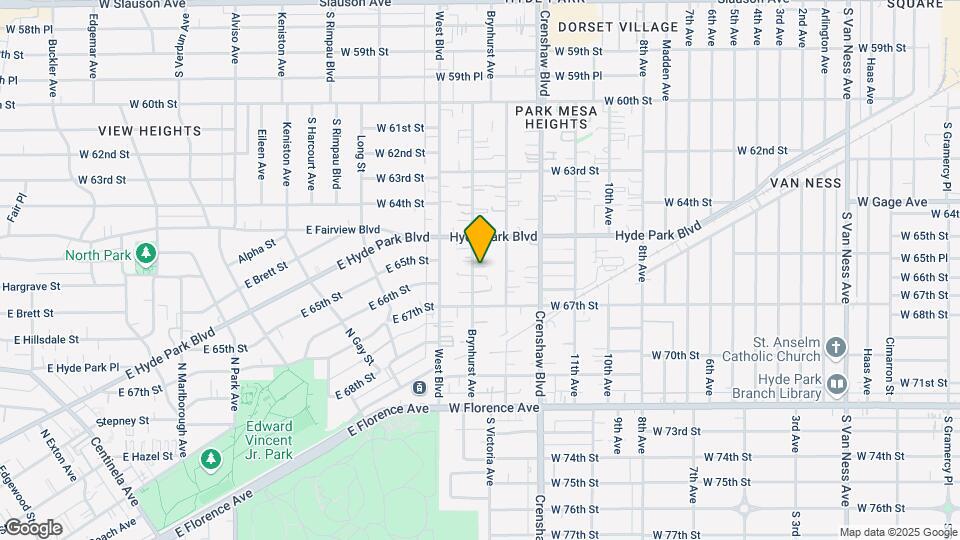 6538 Brynhurst Ave Map and Location Details