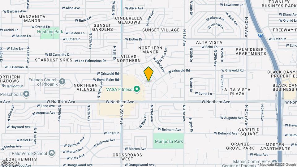 8107 N 33rd Ave Mapa y Detalles de la Ubicación