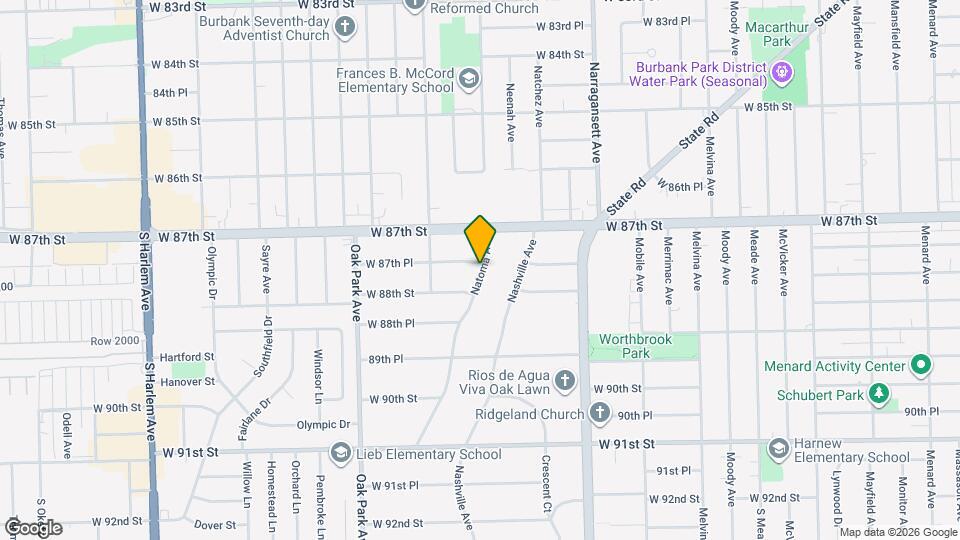 6611 W 87th Pl Map and Location Details