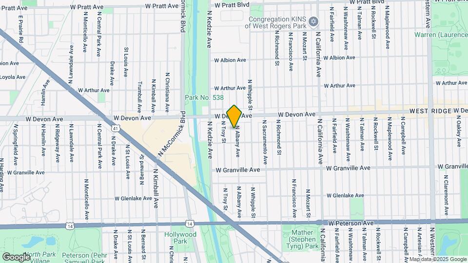 6322 N Albany Ave Map and Location Details