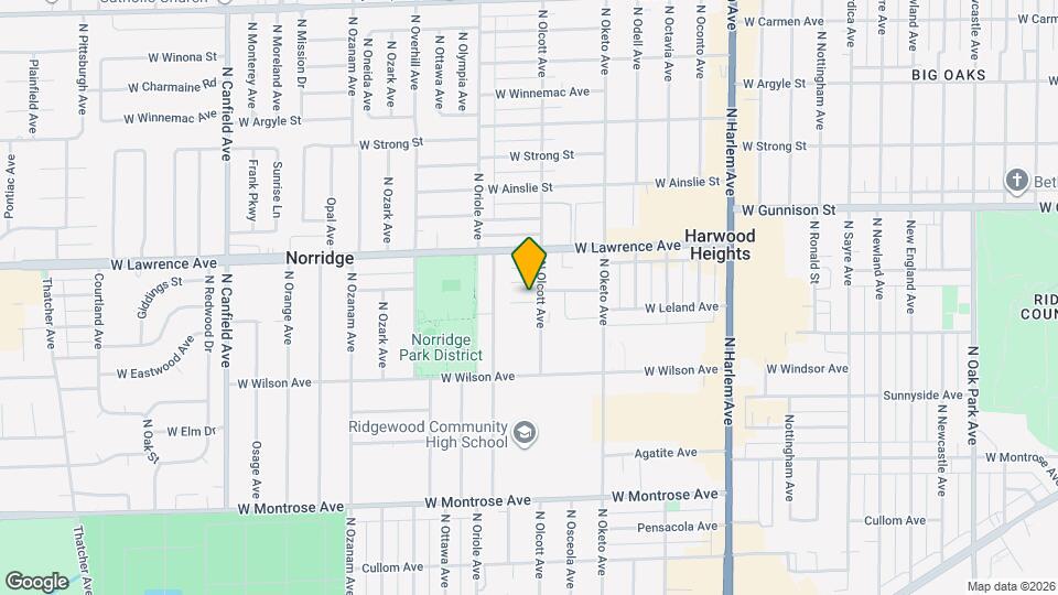 4712 N Olcott Ave Map and Location Details