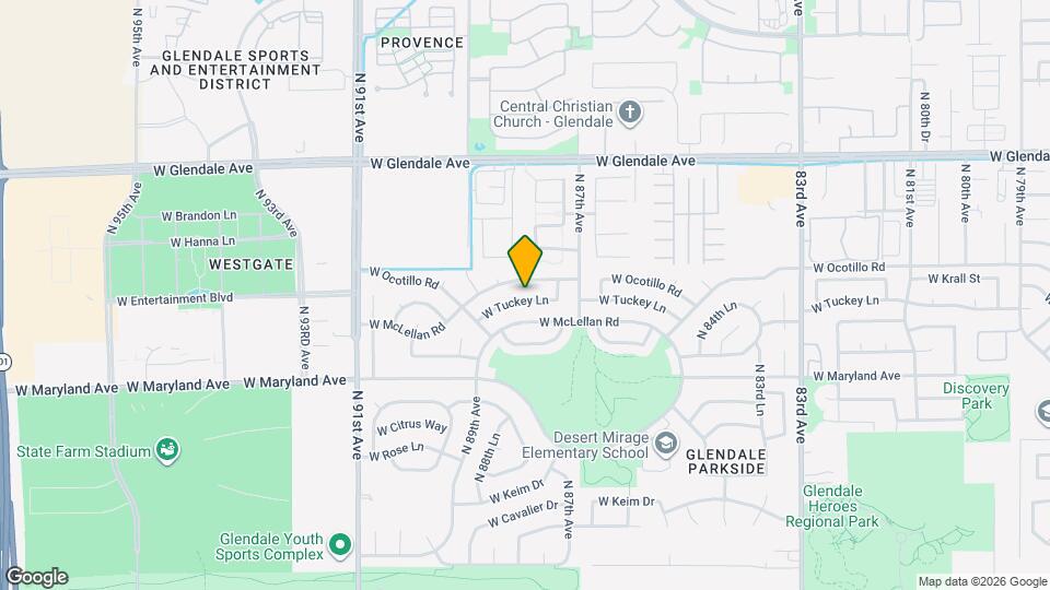 8736 W Tuckey Ln Mapa y Detalles de la Ubicación