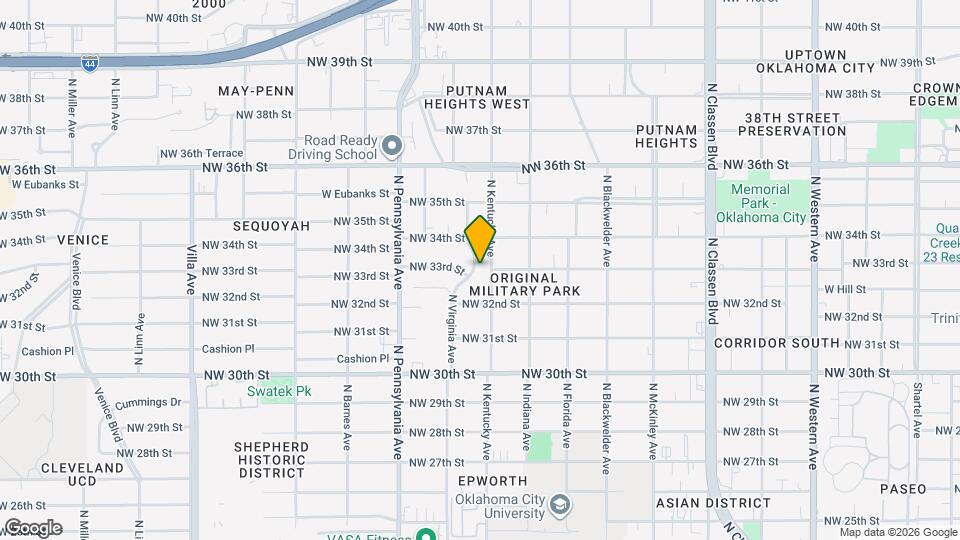 3400 N Virginia Ave Map and Location Details