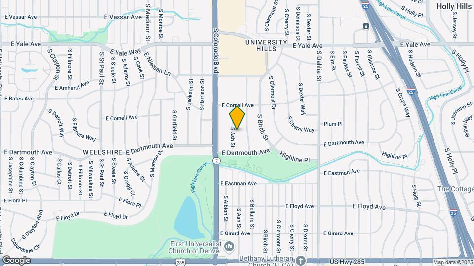 3050 S Ash St Map and Location Details