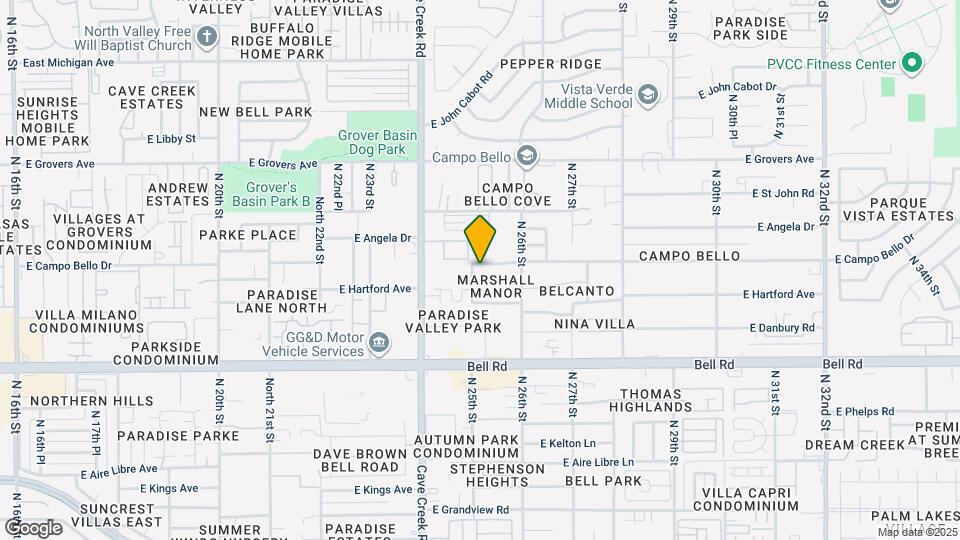 2507 E Campo Bello Dr Mapa y Detalles de la Ubicación
