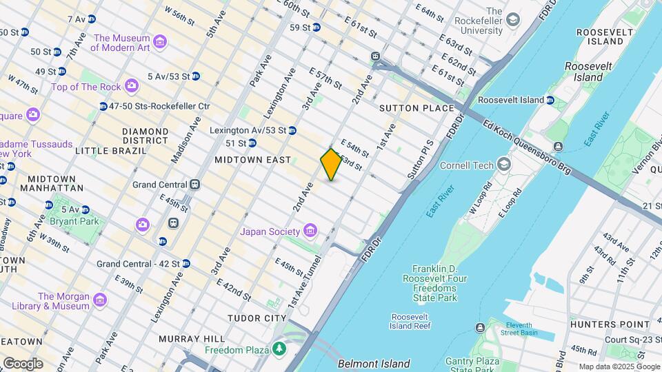 340 E 51st St, Unit FL9-ID867 Map and Location Details