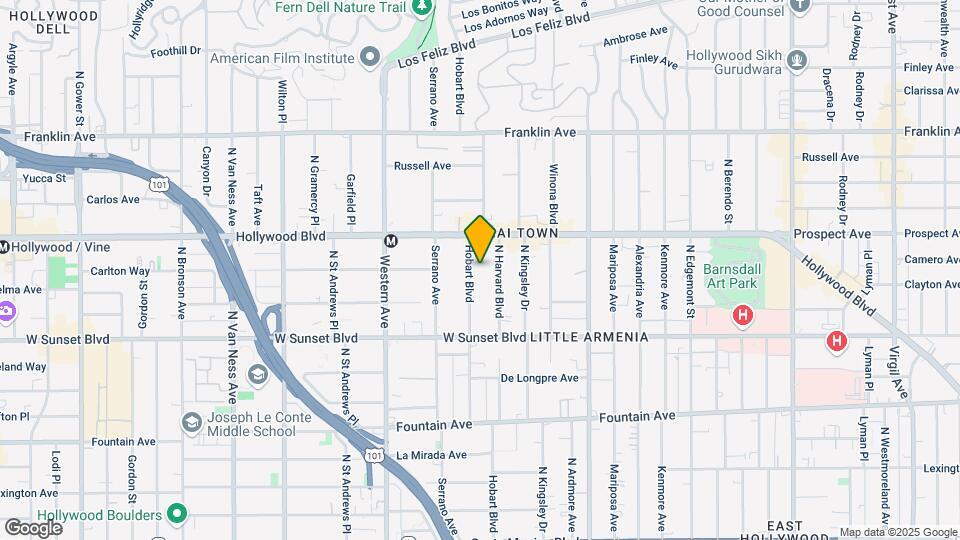 1618 N Hobart Blvd Map and Location Details