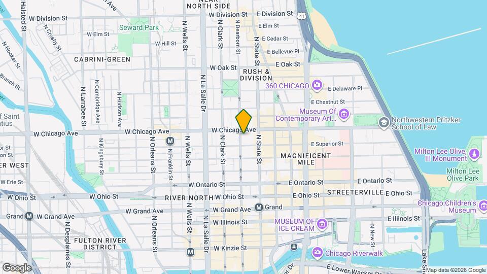 745 N Dearborn St Mapa y Detalles de la Ubicación