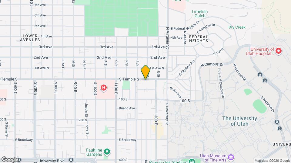 1242 E S Temple St, Unit 1 Map and Location Details