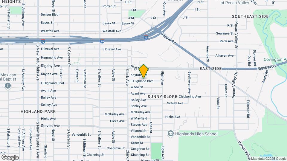 1829 E Highland Blvd Map and Location Details