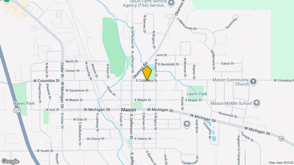 210 E Columbia St Map and Location Details