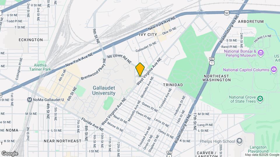 1700 West Virginia Ave NE Mapa y Detalles de la Ubicación