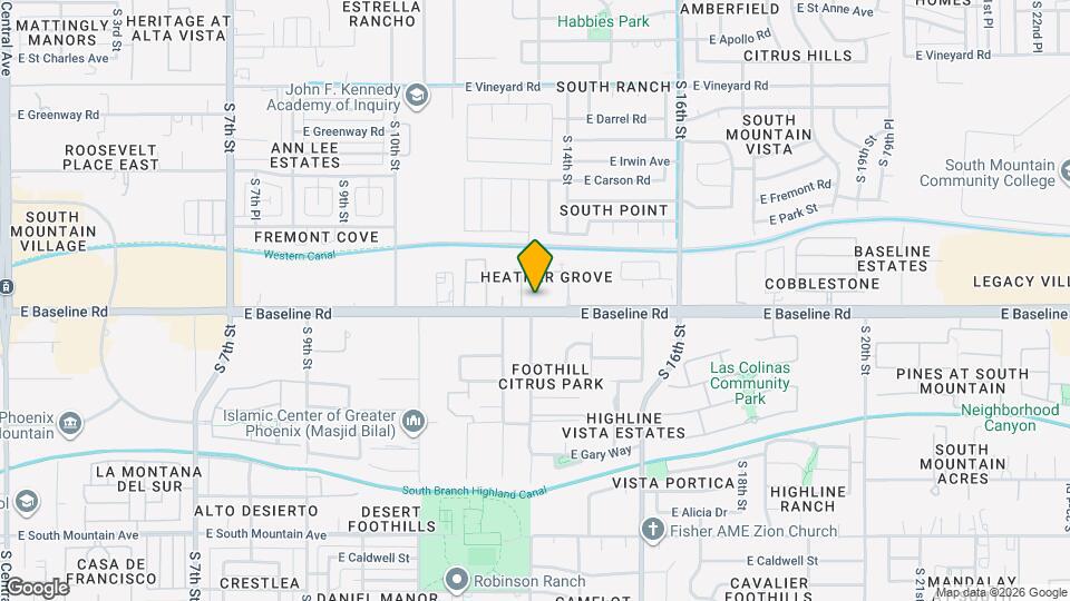 7527 S 13th Pl Map and Location Details